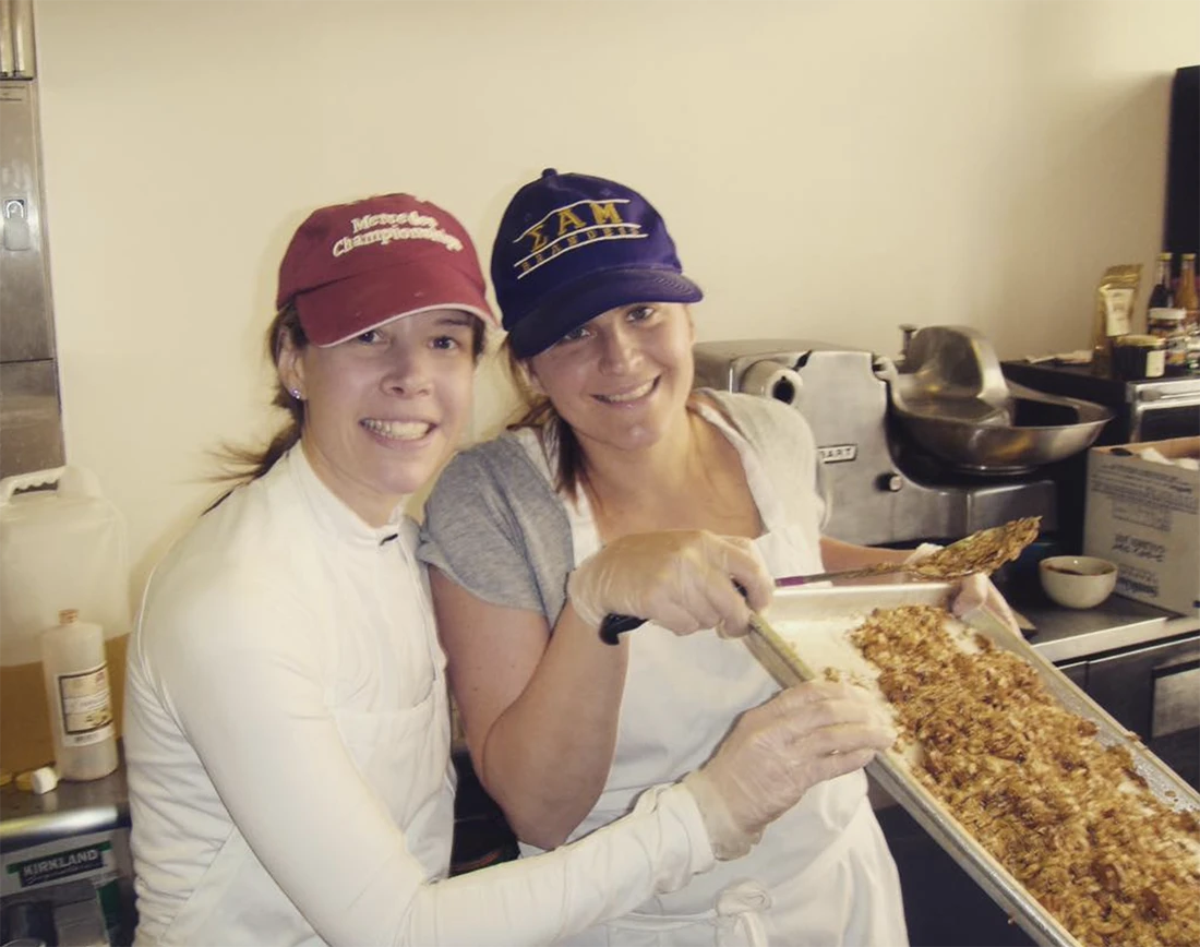 the owners Julie and Dana starting out